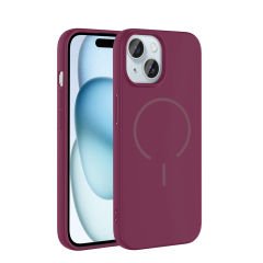 iPhone 15 Kılıf Meta Lansman M-Safe Kamera Korumalı içi Kadife Yumuşak Renkli Süet Silikon