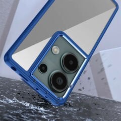 Xiaomi Redmi Note 13 Pro 4G Kılıf Kamera Çıkıntılı Arkası Şeffaf Köşeleri Parlak Renkli Işlemeli Flora Kapak