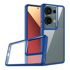 Xiaomi Redmi Note 13 Pro 4G Kılıf Kamera Çıkıntılı Arkası Şeffaf Köşeleri Parlak Renkli Işlemeli Flora Kapak