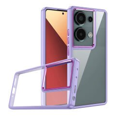 Xiaomi Redmi Note 13 Pro 4G Kılıf Kamera Çıkıntılı Arkası Şeffaf Köşeleri Parlak Renkli Işlemeli Flora Kapak