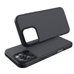 iPhone 16 Pro Max Kılıf Magsafe Şarj Özellikli Karbon Fiber Tasarımlı Elnino Kapak