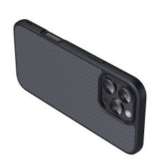 iPhone 16 Pro Max Kılıf Magsafe Şarj Özellikli Karbon Fiber Tasarımlı Elnino Kapak