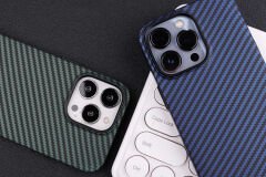 iPhone 12 Pro Max Kılıf Karbon Fiber Tasarımlı Karbono Kapak