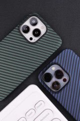 iPhone 12 Pro Max Kılıf Karbon Fiber Tasarımlı Karbono Kapak