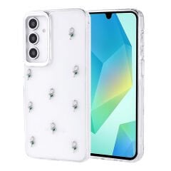 Samsung Galaxy A16 Kılıf Airbag Tasarımlı Simli Şeffaf Kutup Kapak