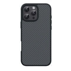 iPhone 16 Pro Kılıf Magsafe Şarj Özellikli Karbon Fiber Tasarımlı Elnino Kapak