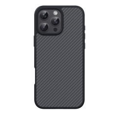 iPhone 16 Pro Kılıf Magsafe Şarj Özellikli Karbon Fiber Tasarımlı Elnino Kapak