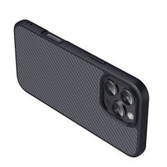 iPhone 16 Pro Kılıf Magsafe Şarj Özellikli Karbon Fiber Tasarımlı Elnino Kapak