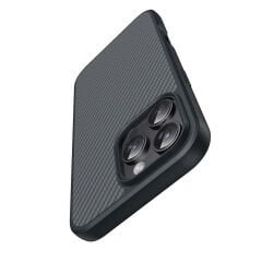 iPhone 16 Pro Kılıf Magsafe Şarj Özellikli Karbon Fiber Tasarımlı Elnino Kapak