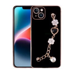 iPhone 15 Plus Kılıf El Tutamaçlı Kamera Korumalı Taka Silikon Kapak