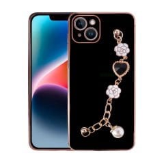 iPhone 15 Plus Kılıf El Tutamaçlı Kamera Korumalı Taka Silikon Kapak