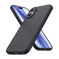 iPhone 16 Plus Kılıf Magsafe Şarj Özellikli Karbon Fiber Tasarımlı Elnino Kapak