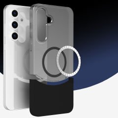 Samsung Galaxy S25 Kablosuz Şarj Destekli Kılıf Mıknatıslı Duble Kapak