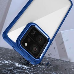 Xiaomi Mi 13T Pro Kılıf Kamera Çıkıntılı Arkası Şeffaf Köşeleri Parlak Renkli Işlemeli Flora Kapak