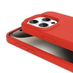 iPhone 15 Pro Max Kılıf Magsafe Şarj Özellikli Sıvı Teknolojili Silinebilir Sert Lansman Kivi Kapak