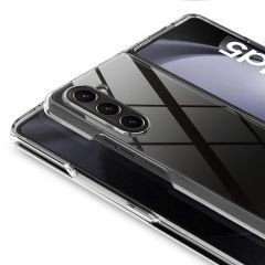 Samsung Galaxy Z Fold 5 Kılıf Sert Pürüzsüz Şeffaf Droga Kapak