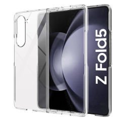 Samsung Galaxy Z Fold 5 Kılıf Sert Pürüzsüz Şeffaf Droga Kapak