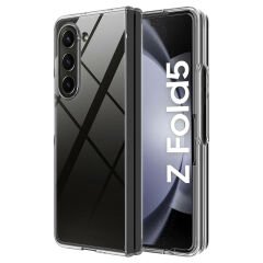 Samsung Galaxy Z Fold 5 Kılıf Sert Pürüzsüz Şeffaf Droga Kapak