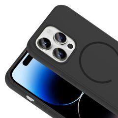 iPhone 14 Pro Max Kılıf Meta Lansman M-Safe Kamera Korumalı içi Kadife Yumuşak Renkli Süet Silikon