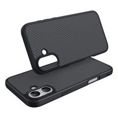 iPhone 16 Kılıf Magsafe Şarj Özellikli Karbon Fiber Tasarımlı Elnino Kapak