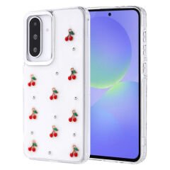 Samsung Galaxy A36 Kılıf Airbag Tasarımlı Simli Şeffaf Kutup Kapak