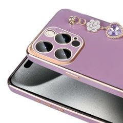 iPhone 15 Pro Max Kılıf El Tutamaçlı Kamera Korumalı Taka Silikon Kapak