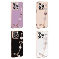 iPhone 15 Pro Max Kılıf El Tutamaçlı Kamera Korumalı Taka Silikon Kapak