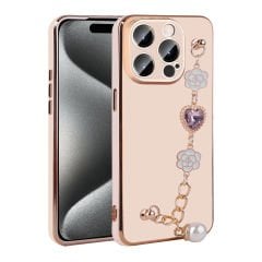 iPhone 15 Pro Max Kılıf El Tutamaçlı Kamera Korumalı Taka Silikon Kapak