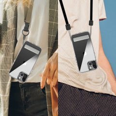 iPhone 14 Kılıf Standlı Şeffaf Silikon L-Stand Kapak