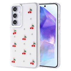 Samsung Galaxy A35 Kılıf Airbag Tasarımlı Simli Şeffaf Kutup Kapak