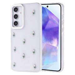 Samsung Galaxy A35 Kılıf Airbag Tasarımlı Simli Şeffaf Kutup Kapak
