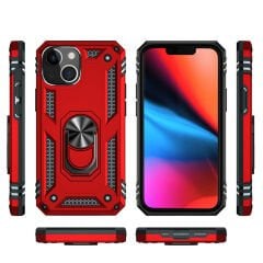 iPhone 13 Mini Kılıf Vega Tank Sert Yüzüklü Standlı Zırh Koruma Kapak