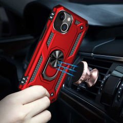 iPhone 13 Mini Kılıf Vega Tank Sert Yüzüklü Standlı Zırh Koruma Kapak