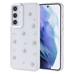 Samsung Galaxy A55 Kılıf Airbag Tasarımlı Simli Şeffaf Kutup Kapak