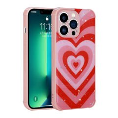 iPhone 12 Pro Max Kılıf Simli Desenli Kamera Korumalı Parlak Popy Kapak