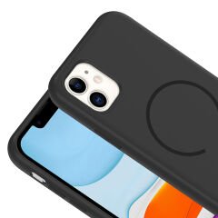 iPhone 11 Kılıf Meta Lansman M-Safe Kamera Korumalı içi Kadife Yumuşak Renkli Süet Silikon