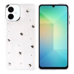 Samsung Galaxy A06 Kılıf Airbag Tasarımlı Simli Şeffaf Kutup Kapak