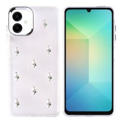 Samsung Galaxy A06 Kılıf Airbag Tasarımlı Simli Şeffaf Kutup Kapak