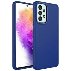 Samsung Galaxy A73 Metal Çerçeve ve Buton Tasarımlı Silikon Luna Kapak kılıf
