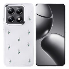 Xiaomi 14T Pro Kılıf Airbag Tasarımlı Simli Şeffaf  Kutup Kapak