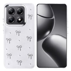 Xiaomi 14T Pro Kılıf Airbag Tasarımlı Simli Şeffaf  Kutup Kapak