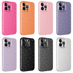 iPhone 13 Pro Kılıf Kamera Korumalı Simli Lüks  Koton Kapak