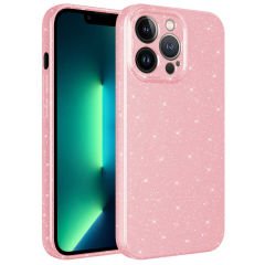 iPhone 13 Pro Kılıf Kamera Korumalı Simli Lüks  Koton Kapak