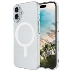 iPhone 16 Plus Kılıf Magsafe Şarj Özellikli Şeffaf Tek Kamera Çerçeveli Porto Kapak