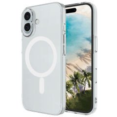 iPhone 16 Plus Kılıf Magsafe Şarj Özellikli Şeffaf Tek Kamera Çerçeveli Porto Kapak