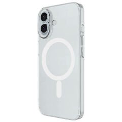 iPhone 16 Plus Kılıf Magsafe Şarj Özellikli Şeffaf Tek Kamera Çerçeveli Porto Kapak