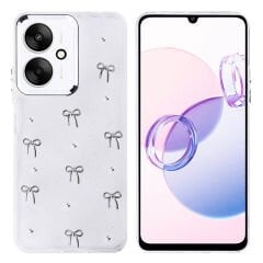 Xiaomi Redmi 13C Kılıf Airbag Tasarımlı Simli Şeffaf Kutup Kapak