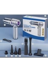 17000 Pa 100 Watt Yüksek Üfleme Ve Çekme Güçü ile Kablosuz Şarjlı Araç Süpürge 6000 Amper Batarya Çanta Hediyeli