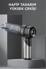 101 Katlanabilir 160000 Pa Mini Çok Fonksiyonlu Şarjlı Araç ve Ev Kullanımı İçin El Süpürgesi