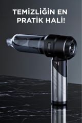 101 Katlanabilir 160000 Pa Mini Çok Fonksiyonlu Şarjlı Araç ve Ev Kullanımı İçin El Süpürgesi